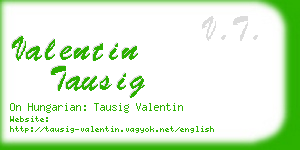 valentin tausig business card